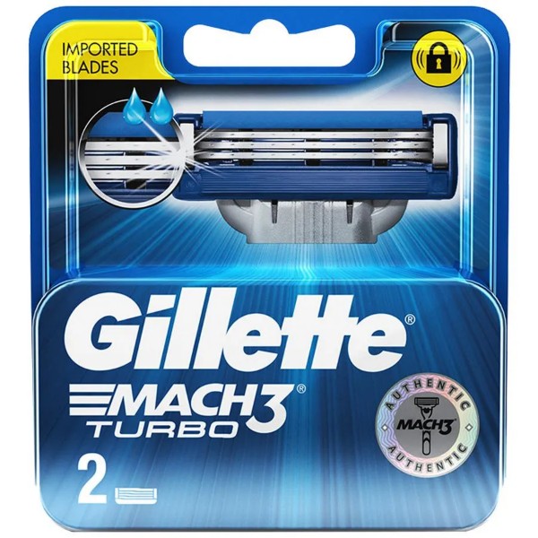 Gillette Mach 3 Turbo Shaving Razor Blades - Harish Food Zone