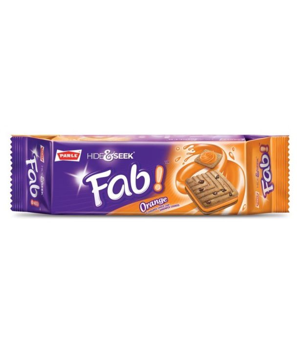 Parle Hide Seek Fab Orange Cream Biscuit Harish Food Zone